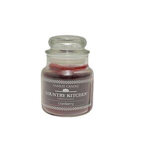 Yankee Candle Country Kitchen CRANBERRY 3.7oz  Jar Candle Traditional Favorites